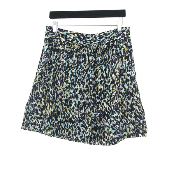 Ann Taylor LOFT Cotton Purple Green Skirt Size 2 - Picture 1 of 4